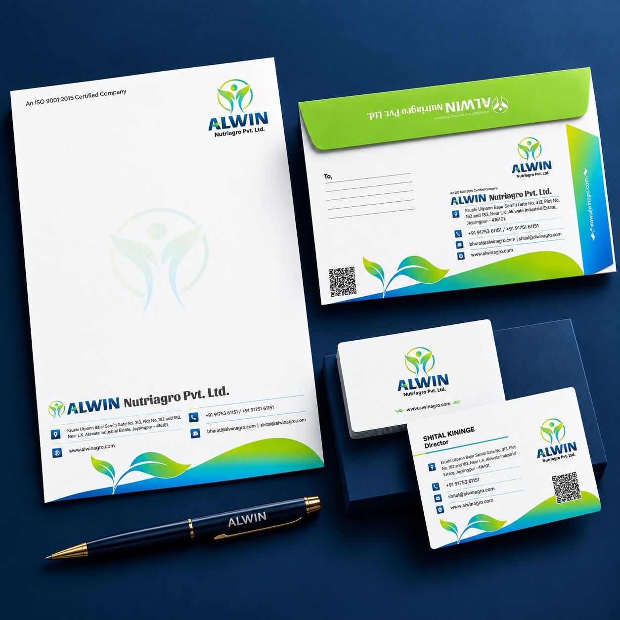 ALWIN Nutriagro Corporate Stationery & Identity